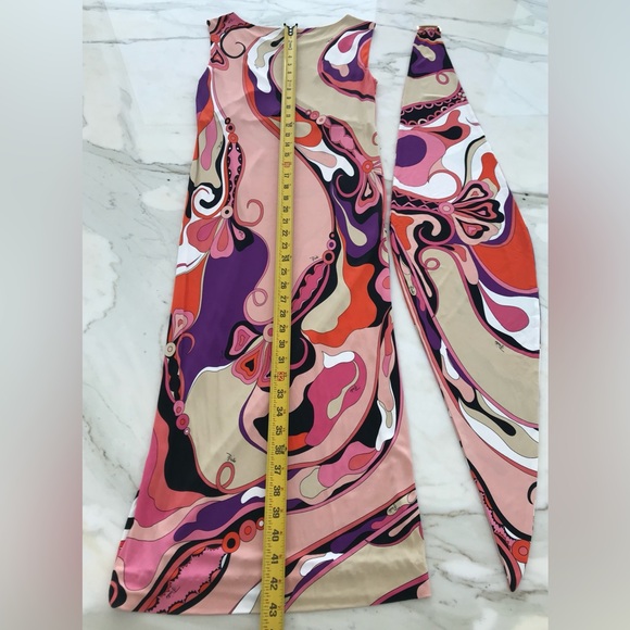 EMILIO PUCCI ORANGE MULTI BELTED DRESS MODEL 11RL95 SIZE IT 42 / US 8 NWOTS! - Picture 13 of 16